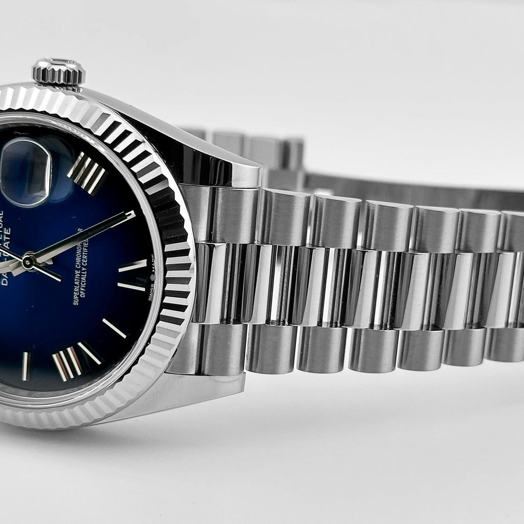 Umbraux Date 5106 40mm White Gold Blue Ombre