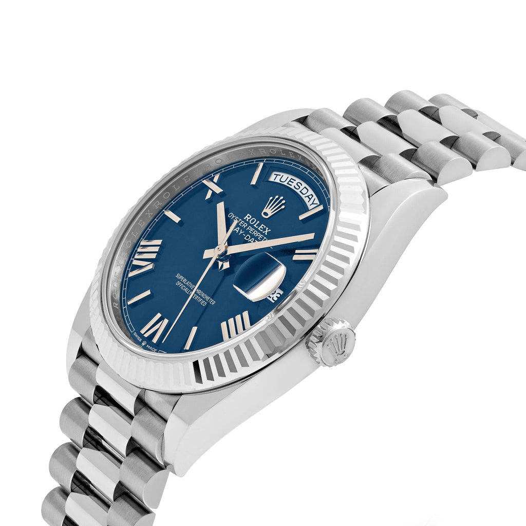 Umbraux Date 5106 40mm White Gold Blue