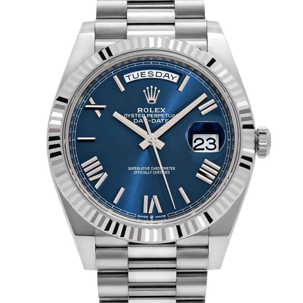 Umbraux Date 5106 40mm White Gold Blue