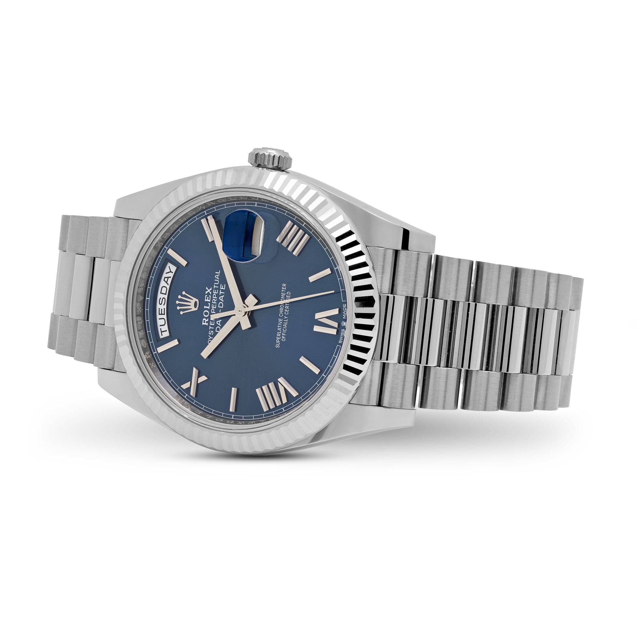 Umbraux Date 5106 40mm White Gold Blue
