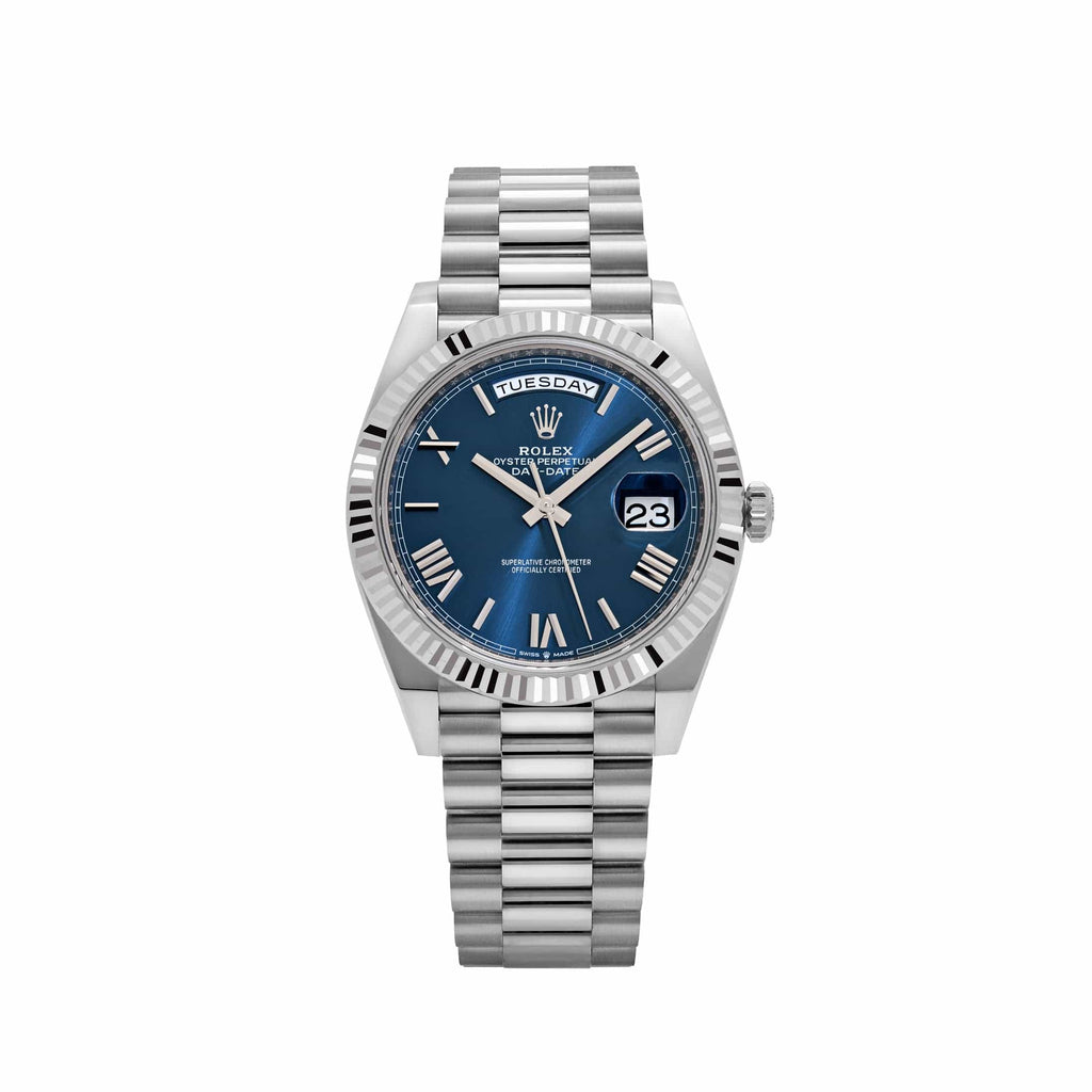 Umbraux Date 5106 40mm White Gold Blue