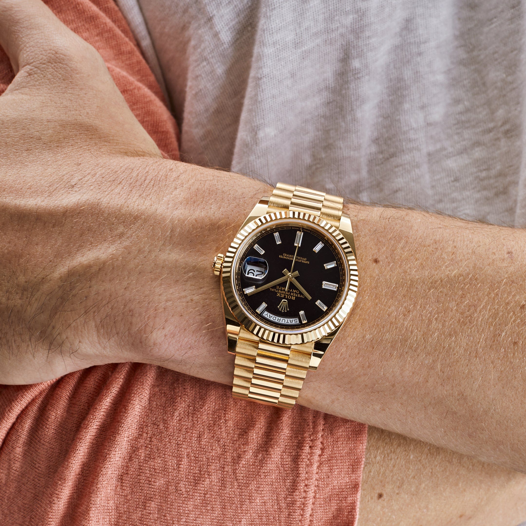 Umbraux Date 5105 40mm Yellow Gold Black