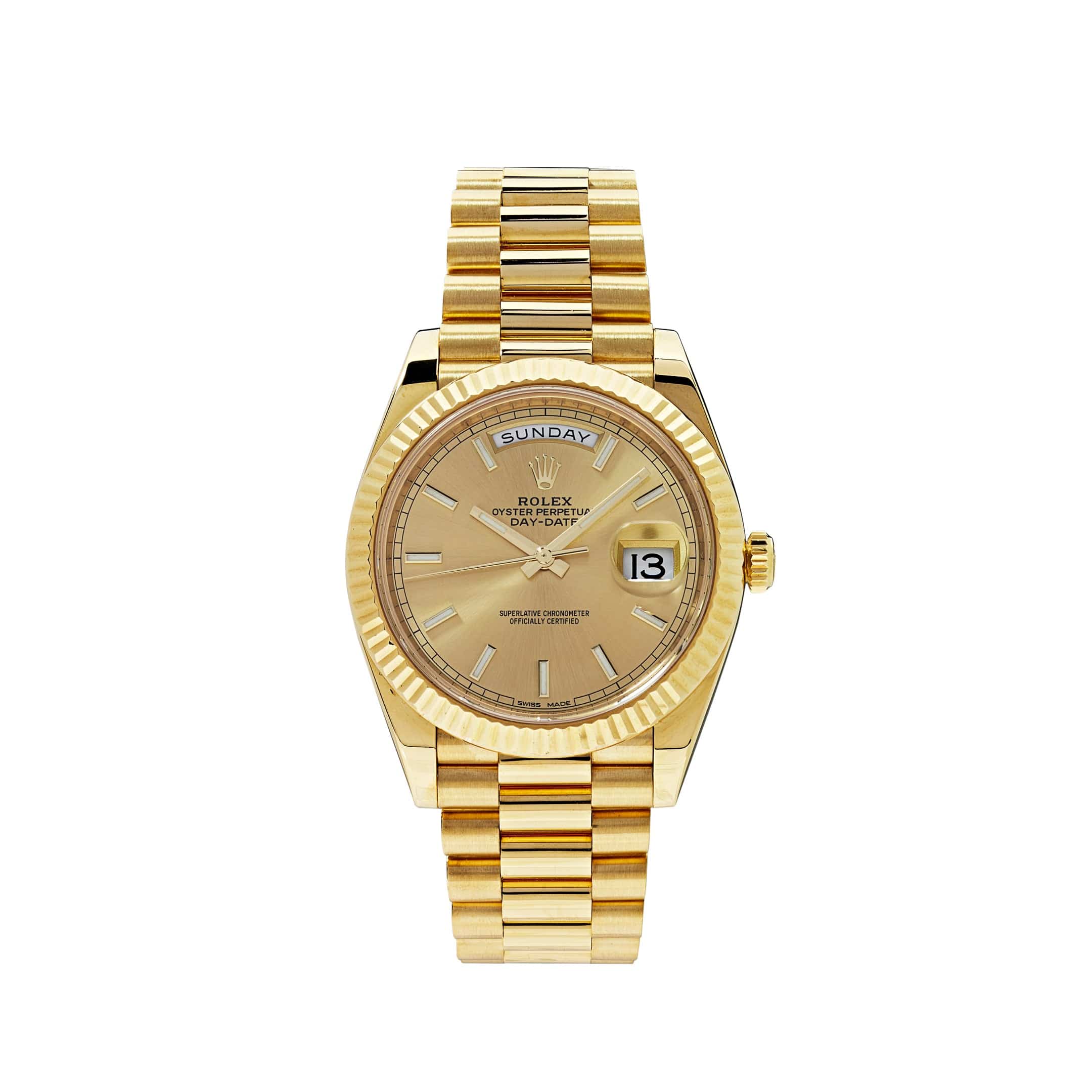 Umbraux Date 5105 40mm Yellow Gold Champagne