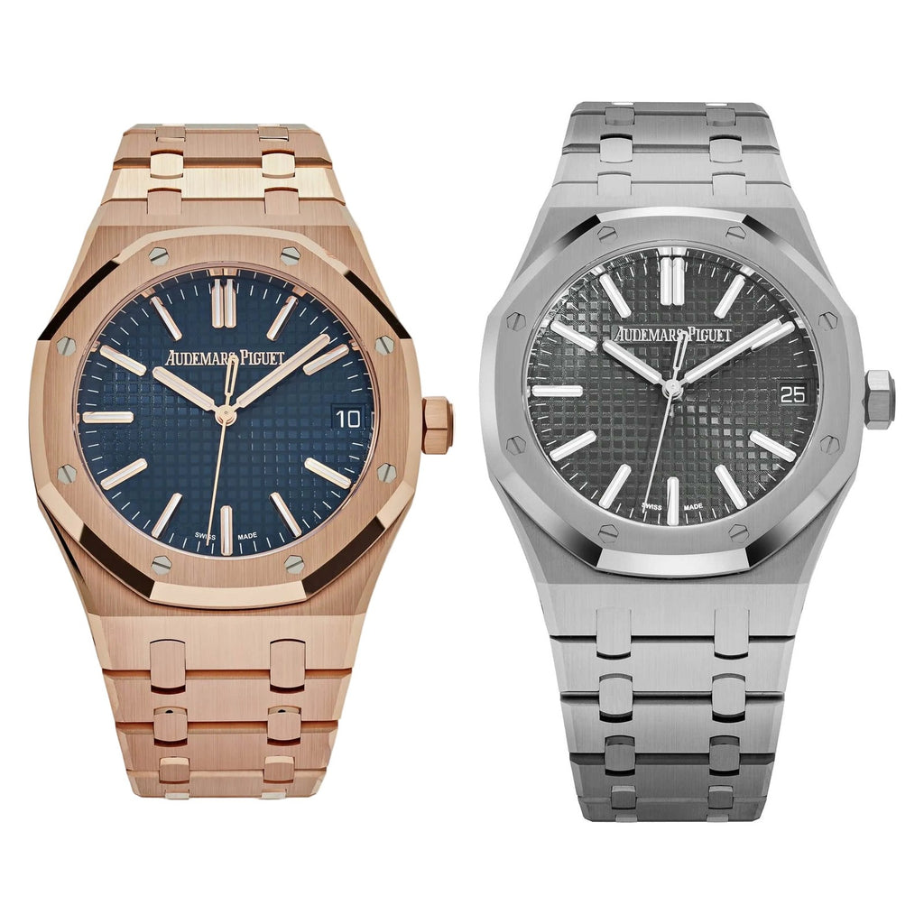 Umbraux Set: A Vauban Rose Gold Blue + Stainless Steel Grey II