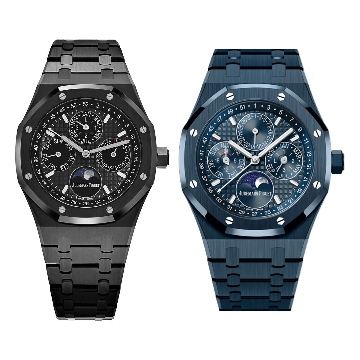 Umbraux Set: A Vauban Perpetual Calendar Black Ceramic + Blue Ceramic II