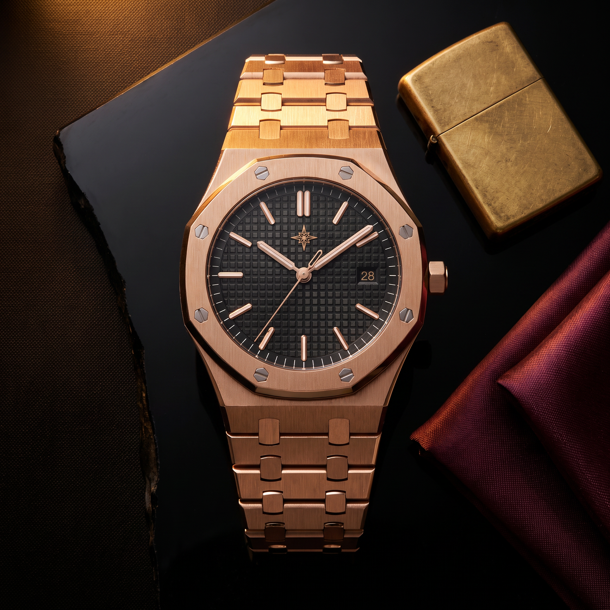 Umbraux Vauban 41mm Integrated – Rose Noir