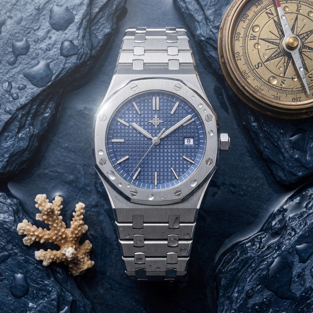 Umbraux Vauban 41mm Integrated – Silver Azure