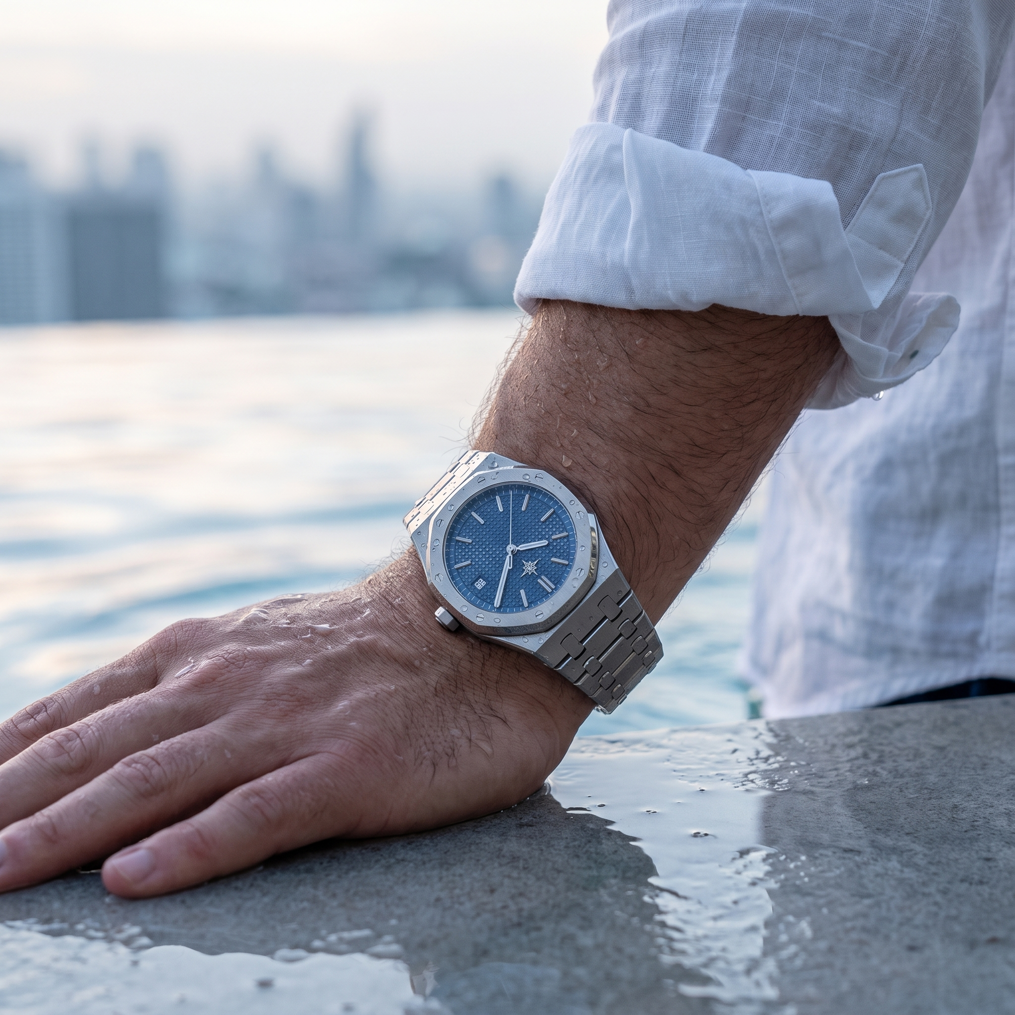 Umbraux Vauban 41mm Integrated – Silver Azure
