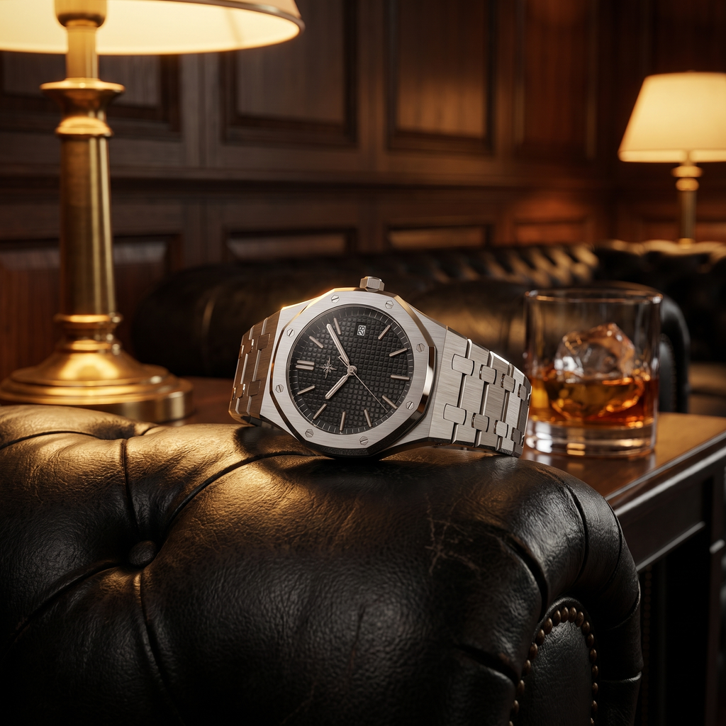 Umbraux Vauban 41mm Integrated – Silver Noir