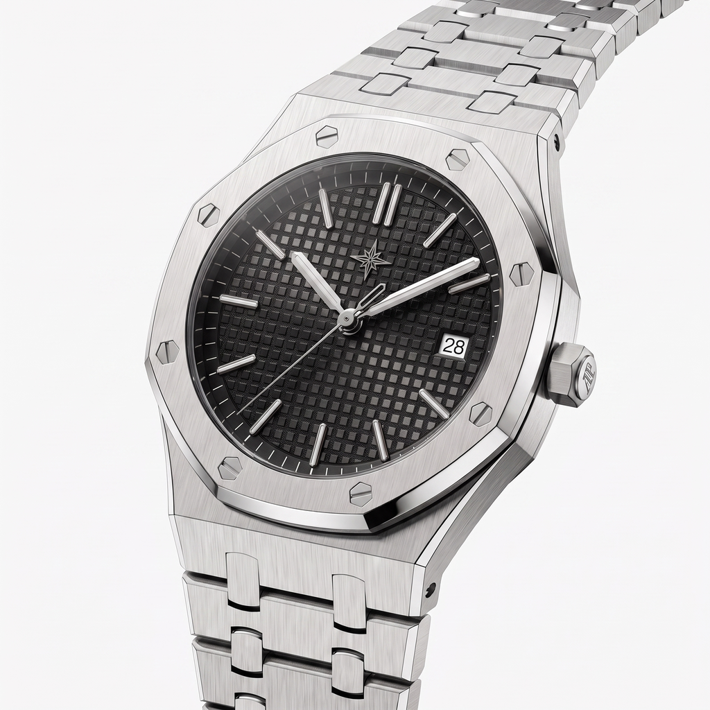 Umbraux Vauban 41mm Integrated – Silver Noir