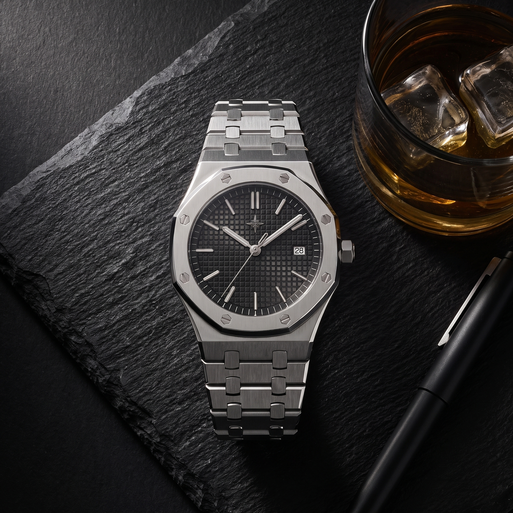 Umbraux Vauban 41mm Integrated – Silver Noir