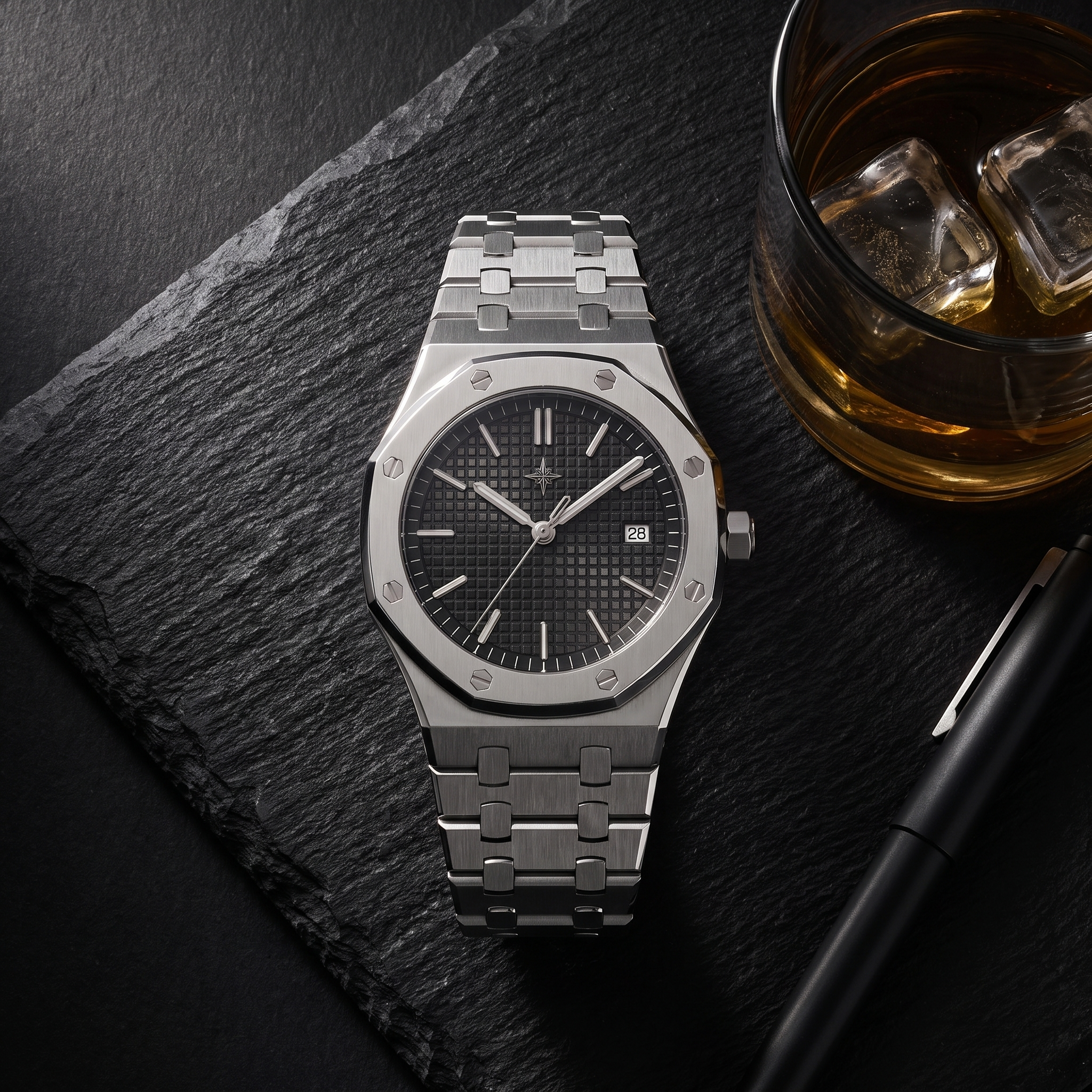 Umbraux Vauban 41mm Integrated – Silver Noir