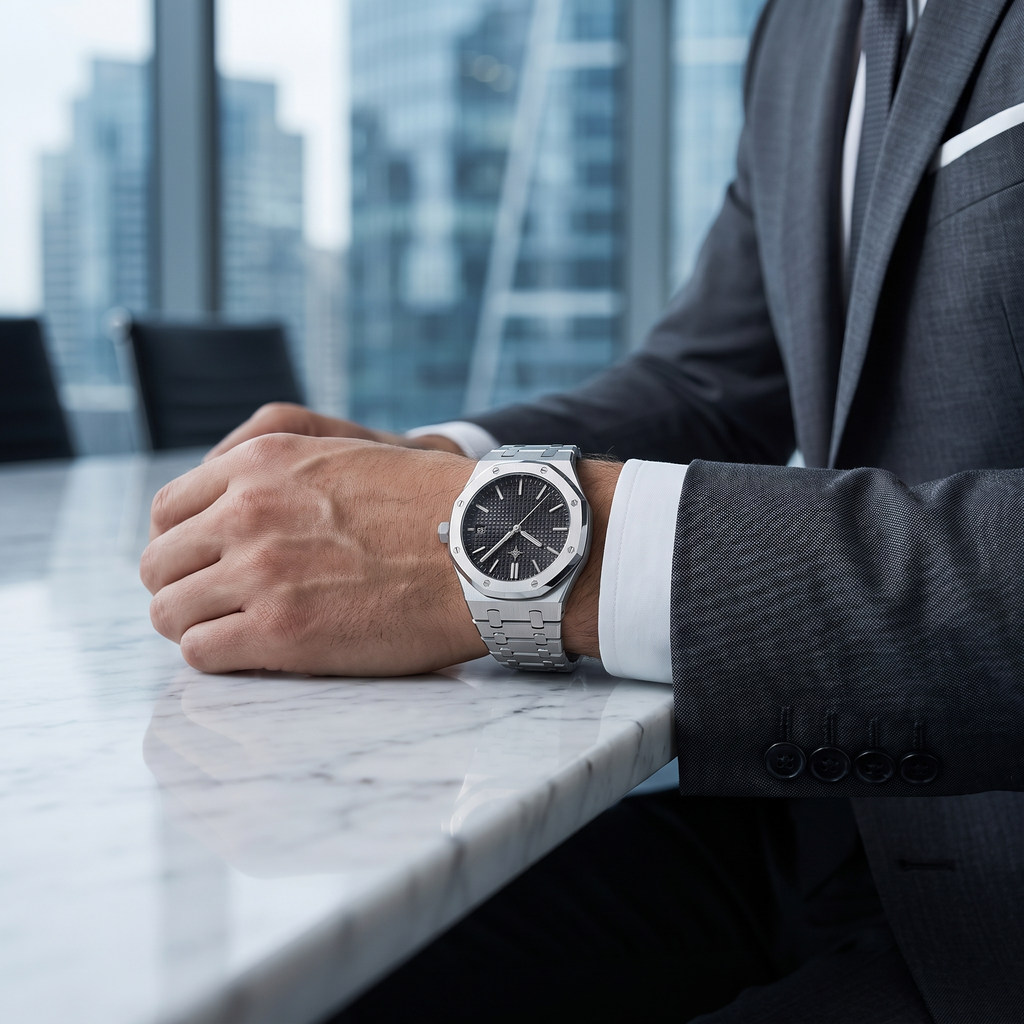Umbraux Vauban 41mm Integrated – Silver Noir