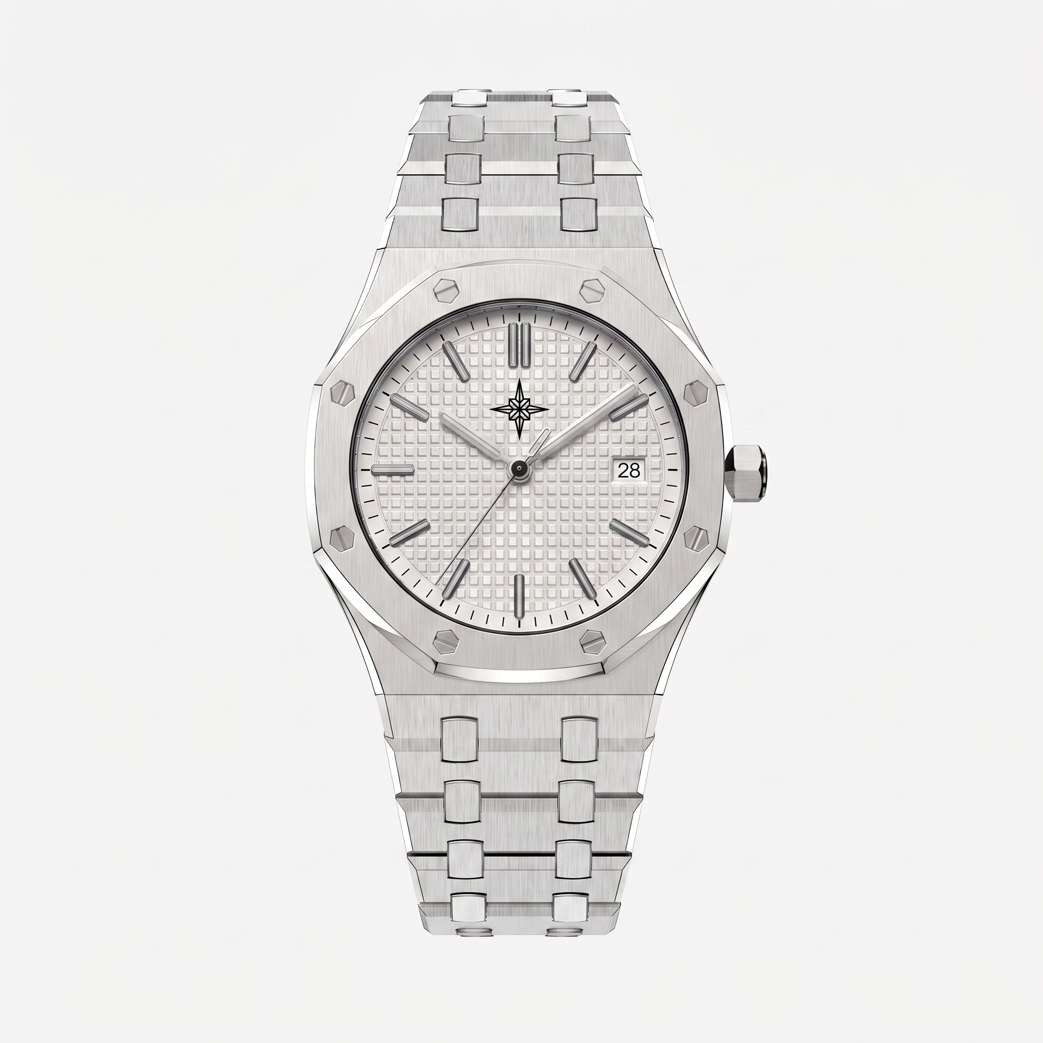 Umbraux Vauban 41mm Integrated – Silver Pearl