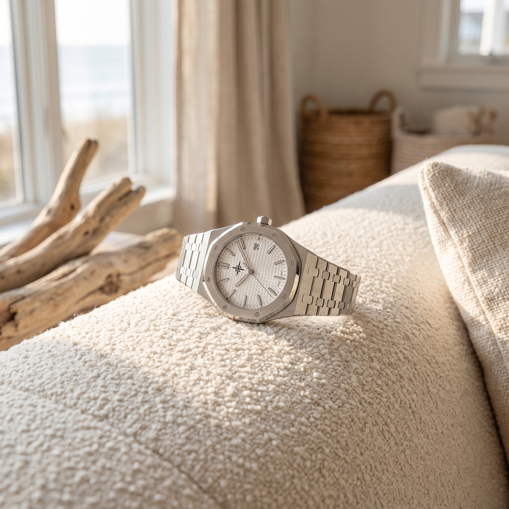 Umbraux Vauban 41mm Integrated – Silver Pearl