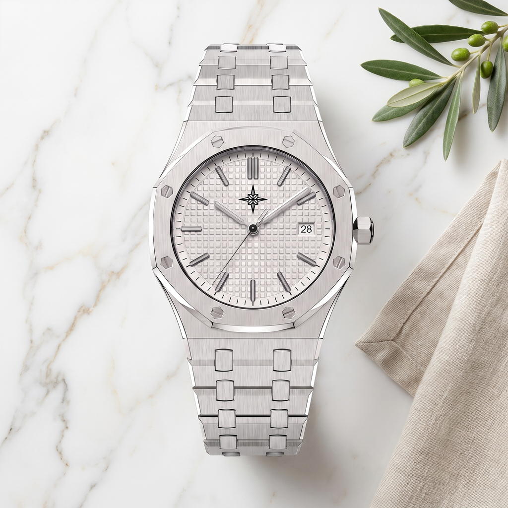 Umbraux Vauban 41mm Integrated – Silver Pearl